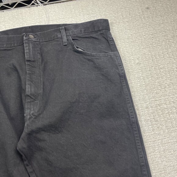 Vintage 90s Rustler Jeans Men 42 x 30 Black Denim Grunge Straight Fit Streetwear - Picture 3 of 10
